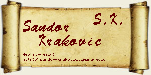 Šandor Kraković vizit kartica